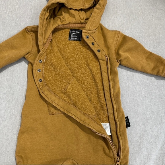 Gap + Disney 12-18 mo. size one piece with ears, unzips fully, sweatshirt weight - Picture 6 of 10